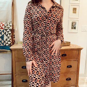 John Roberts 1990s Disco Print Dress (size US 12)